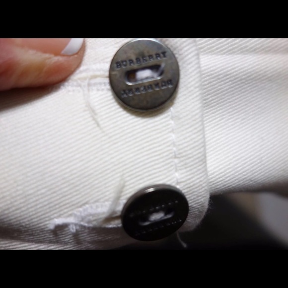 White Burberry pants NWOT 30” Low rise - Picture 3 of 8